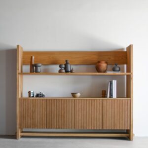 Open Shelving Unit with Cabinet